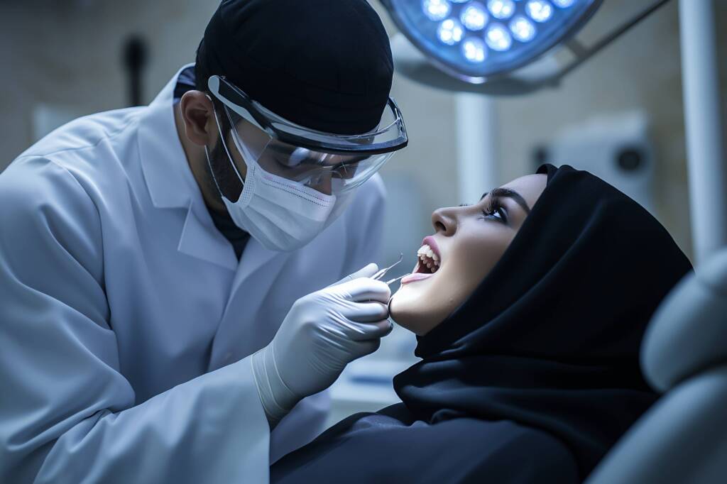 Doctor examining a woman’s teeth during a dental checkup, representing dental insurance coverage by Lifecare International